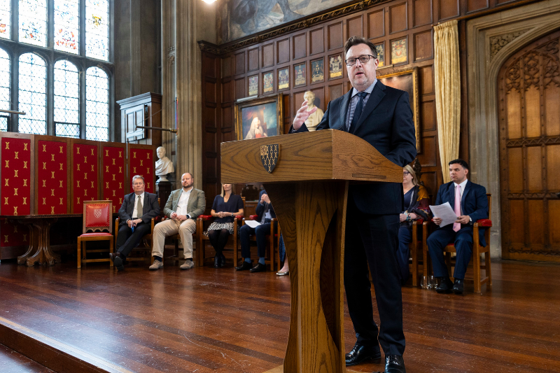 ICA President Pekka Dare addressing the graduates