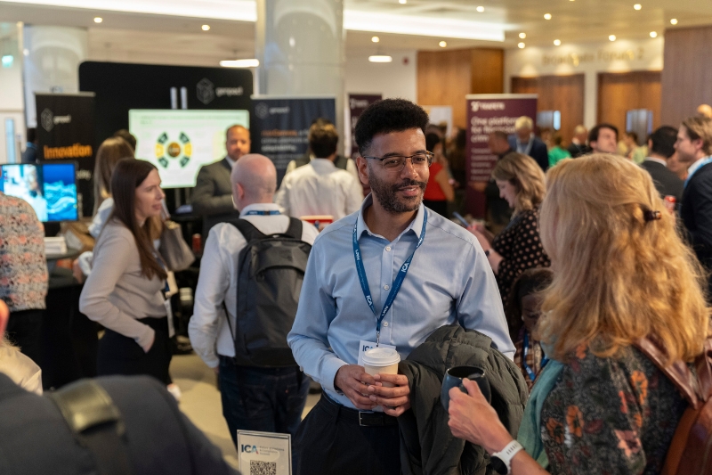 Guests networking at ICA Future of FinCrime & Compliance Summit