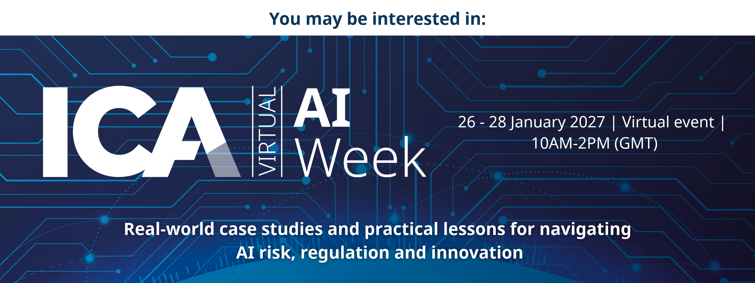 ICA AI Week 26-28 January 2027