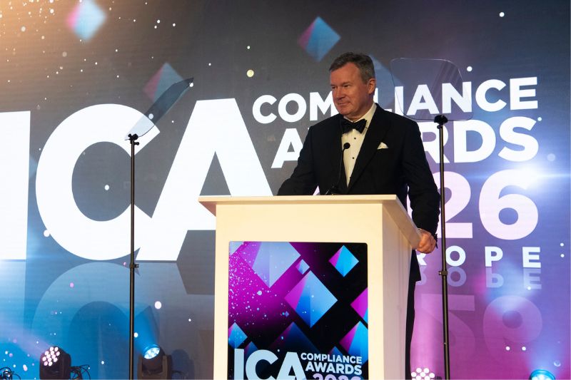 ICA Vice President Tim Tyler addressing the attendees at the ICA Compliance Awards