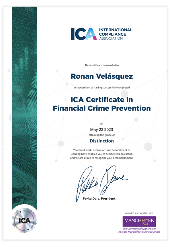 ICA Certificate