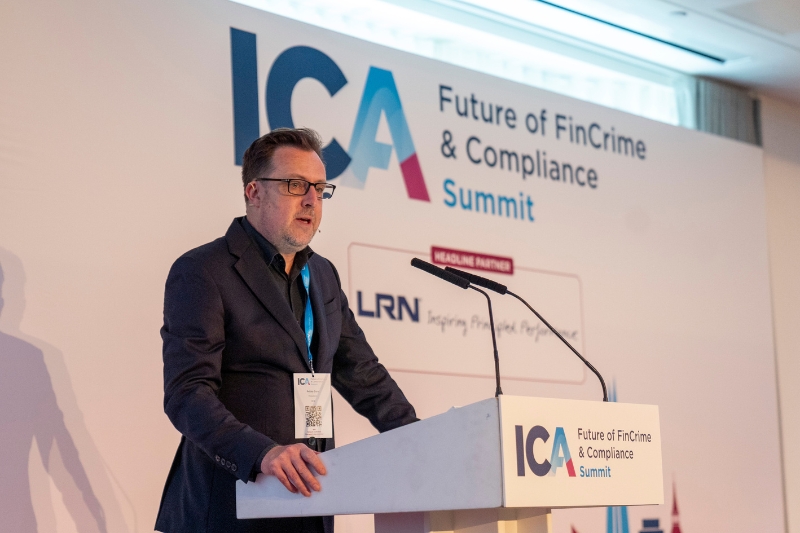 ICA President Pekka Dare speaking at ICA Future of FinCrime & Compliance Summit